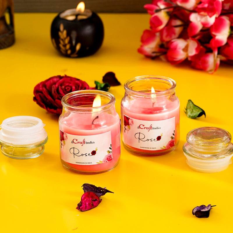 Nithya Rose Scented Jar Candle - Set Of Two media 3