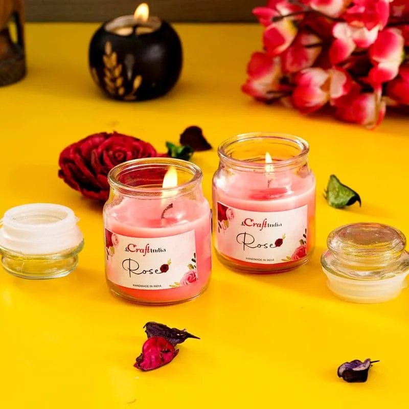 Nithya Rose Scented Jar Candle - Set Of Two media 3