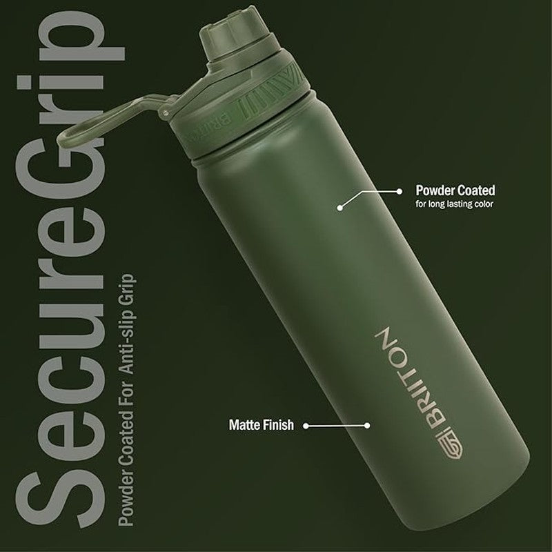 Quench Chic Hot & Cold Thermos Water Bottle (Dark Green) - 750 mL media 6