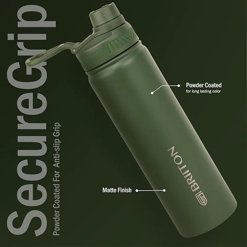 Quench Chic Hot & Cold Thermos Water Bottle (Dark Green) - 750 mL media 6