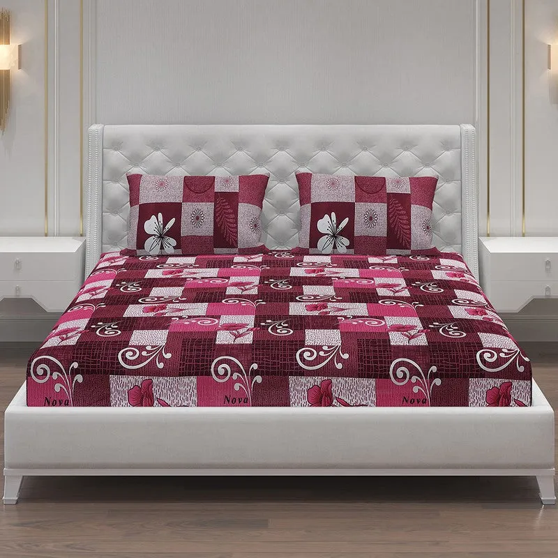 Monte Carlo Checkered Bloom Bedsheet - 120 GSM media 3
