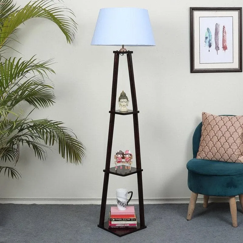 Camella Floor Lamp With Shelf- Soft Blue media 3