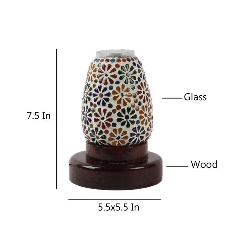 Floral Flicker Glass Table Lamp media 7