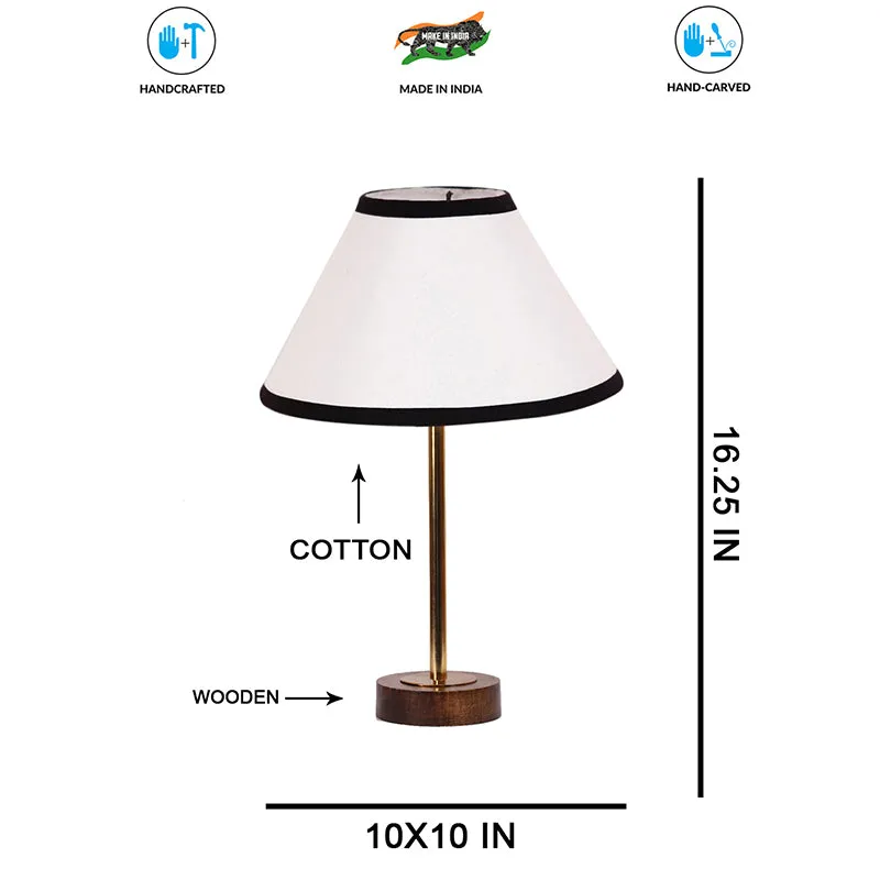 Cotin II Stripe Rodin Wooden Table Lamp - White,Gold,Brown media 7