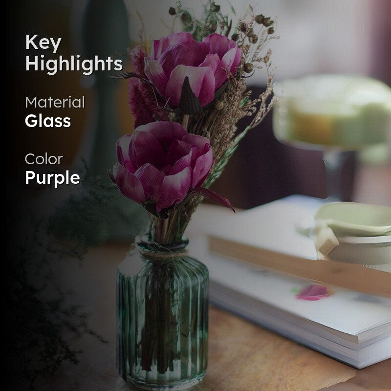 Blooms - Dried Flowers Bouquet in Glass Vase media 2
