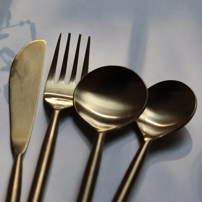 Manora Gold Cutlery - Four Piece Set media 3