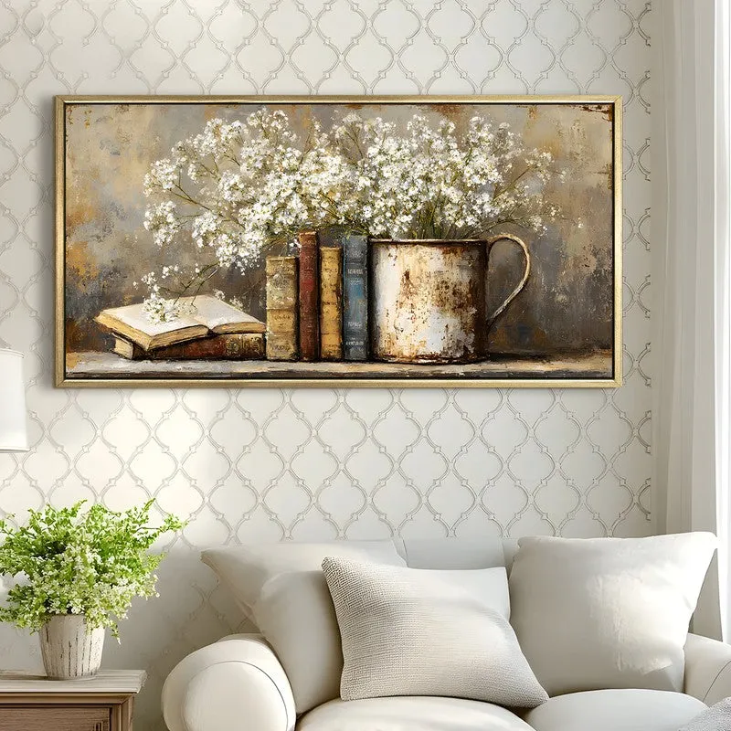 Blossom Ledger Canvas Wall Painting With Frame media 4