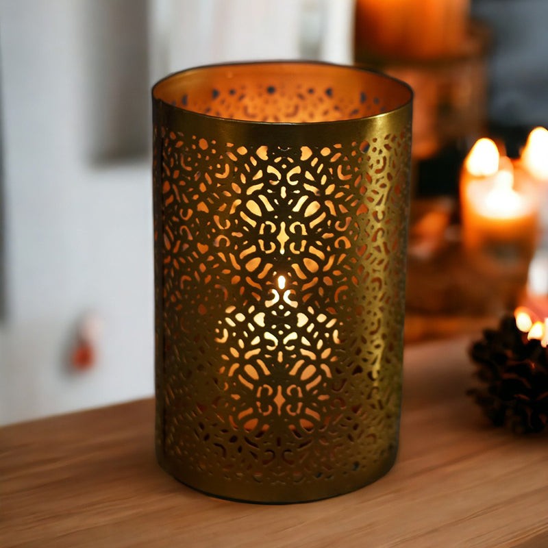 Intricarve Iron Candle Holder