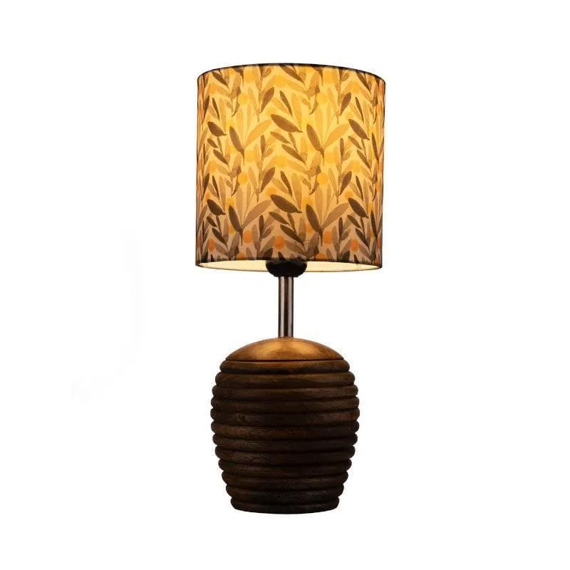 Grey Glamour Dome Fabric Table Lamp - Multicolor media 4