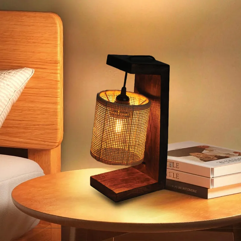 KyotoLit Rattan Table Lamp - Beige,Brown media 5