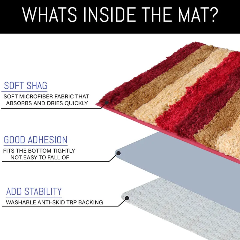Jericho Luxe Micro Fiber Runner Rug - Red, Gold media 6
