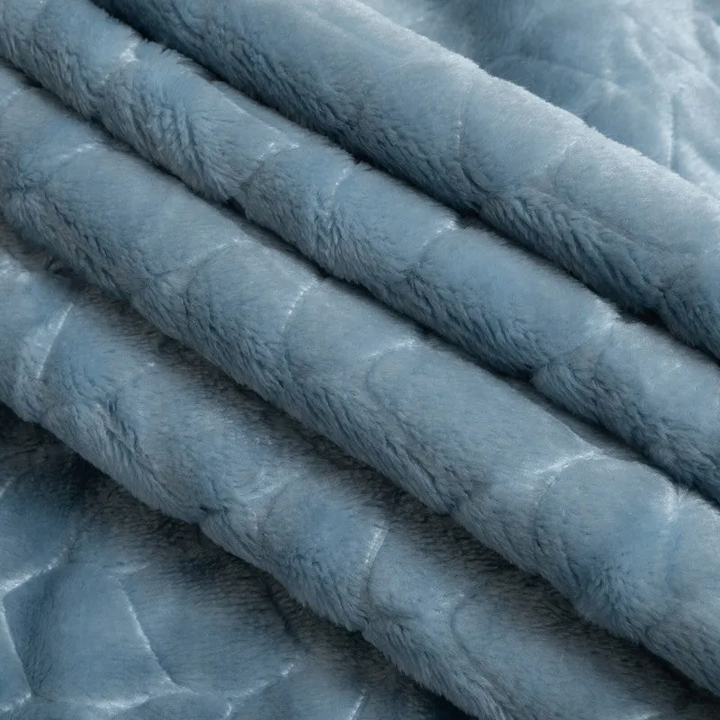 Solida Wool Blankets (Blue) - 330 GSM media 4