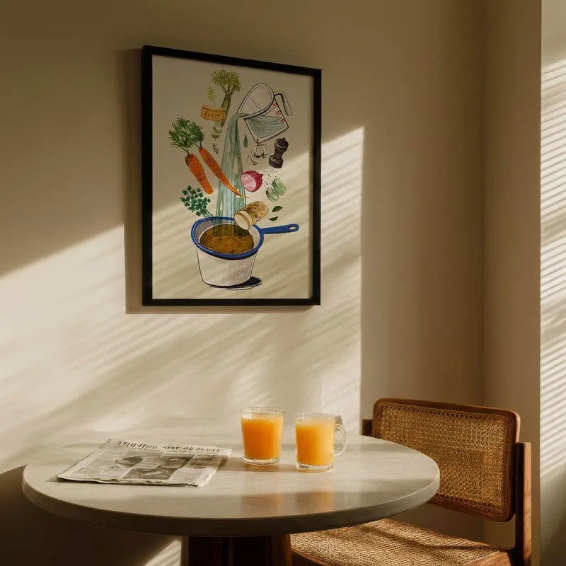Artisan Appetite Archival Canvas Wall Art - Black media 5