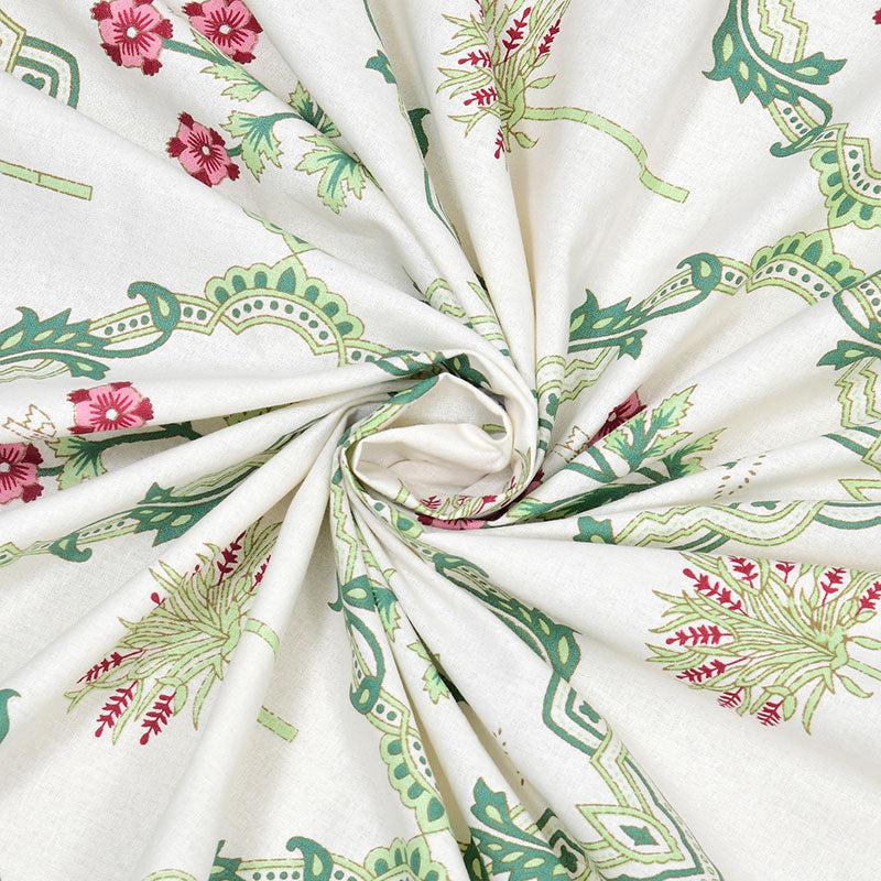 Tropical Jardin Ethnic Cotton Bedsheet - 180 TC media 5