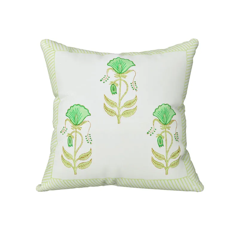 Champa Chandhan Jaipuri Block Print Cushion Cover - Set Of Three media 3