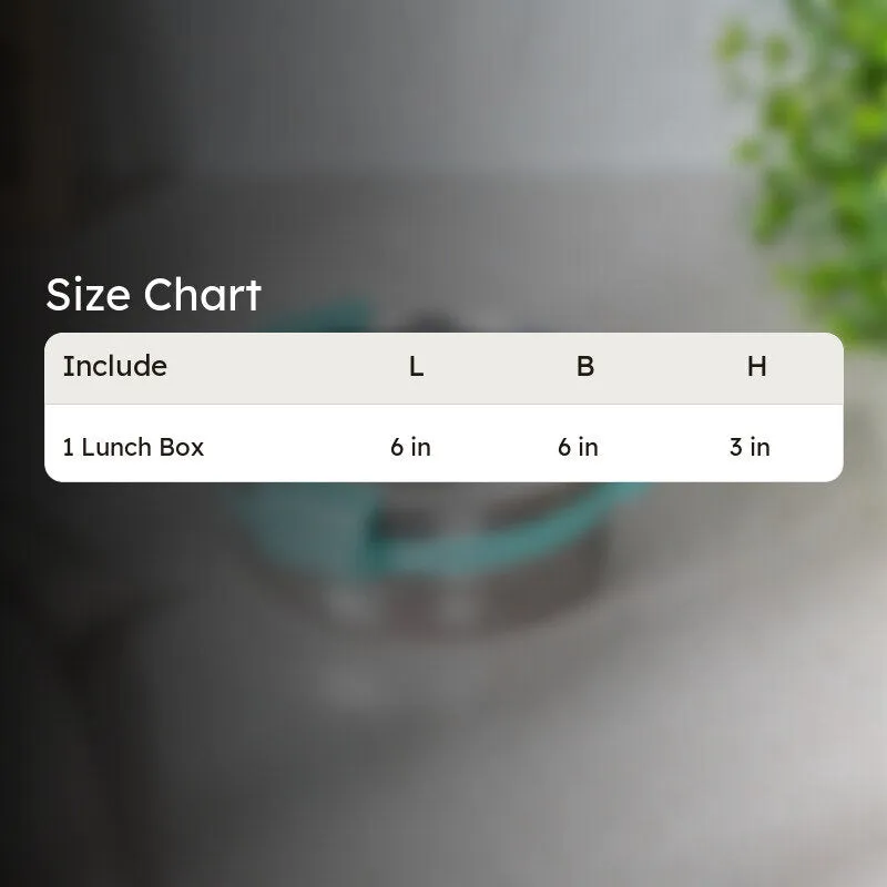 Ivago Steel Airtight Lunch Box (Aqua) - 275 mL media 7