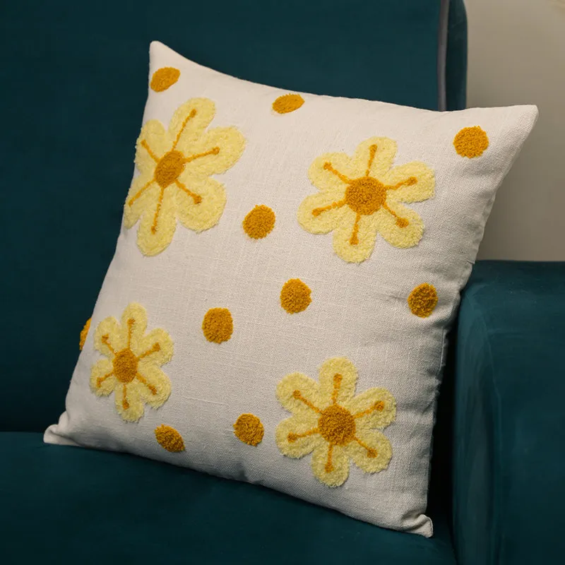 Sun Petals Embroidered Cushion Cover media 3