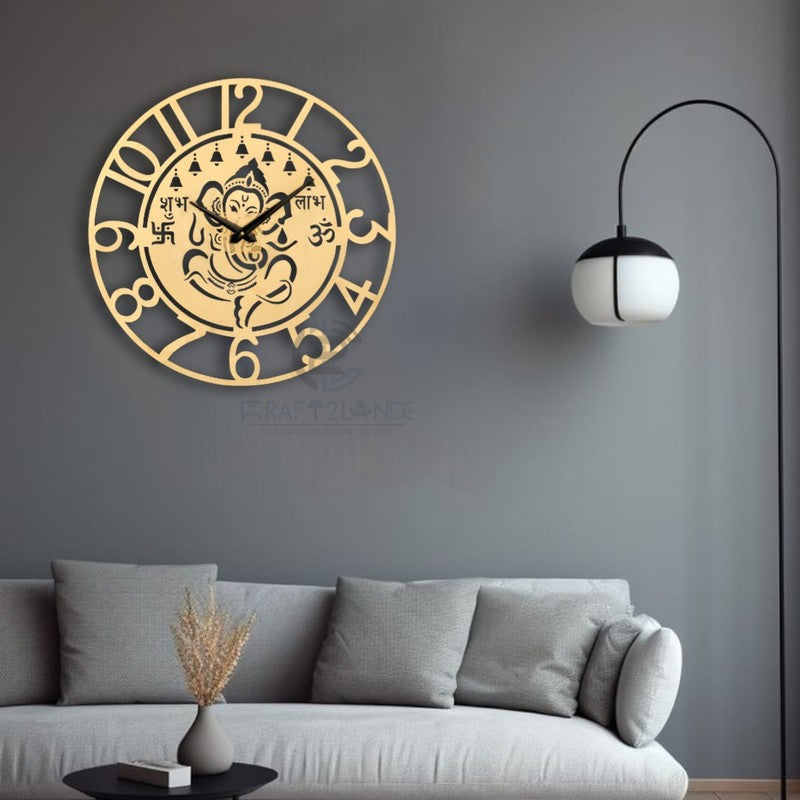 Brassy Silent Wall Clock - Gold media 6