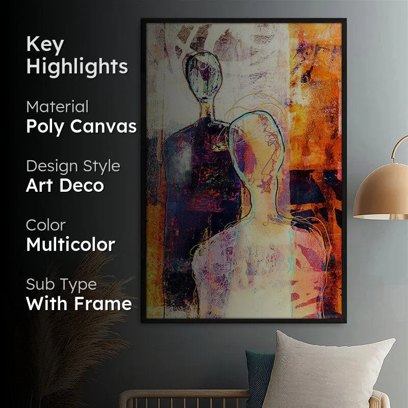 The Duality Of Spirit Abstract Wall Painting With Frame media 2