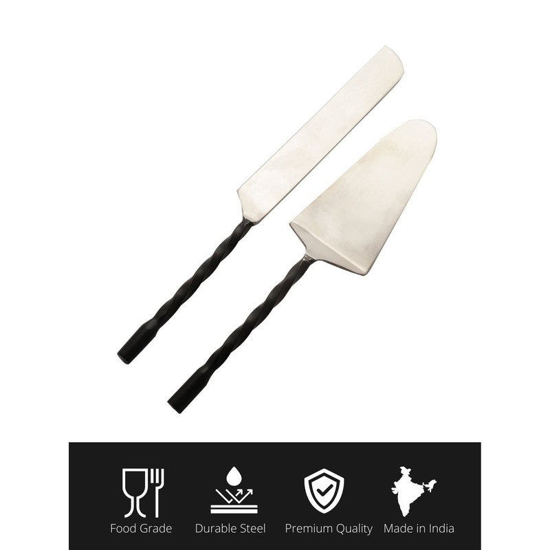 Elegant Stainless Steel Cake Server - Two Piece Set media 5