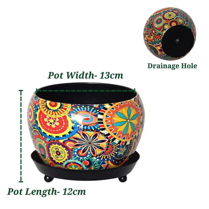 Druva Ethnic Planter With Plate - Set Of Two media 5