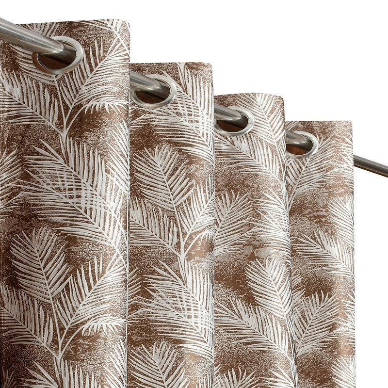PureShade Printed Curtains (Brown) - Set Of Two media 3