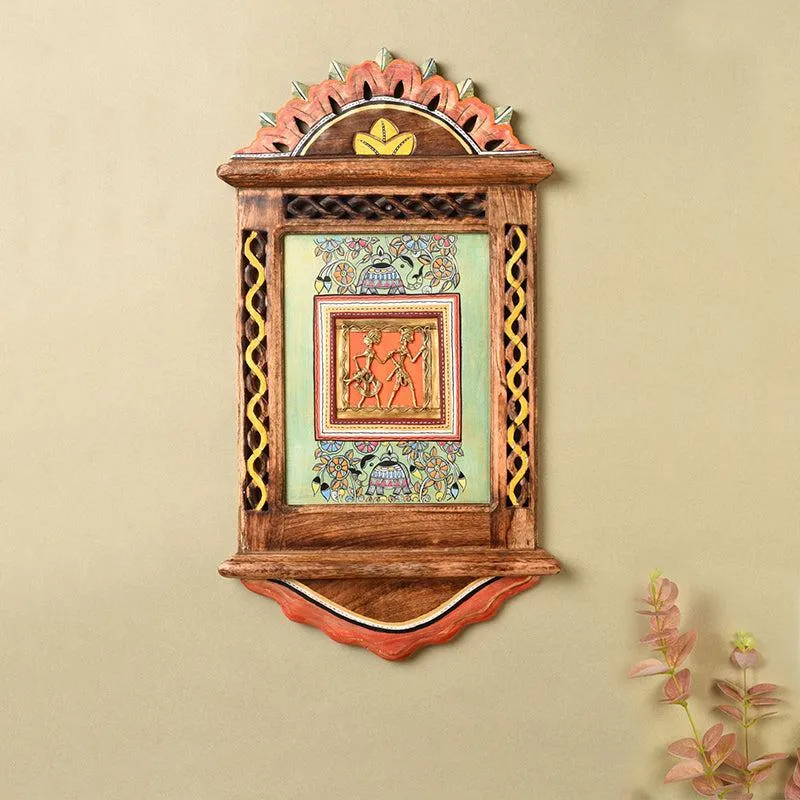 Chitralekha Brass & Wood Wall Accent media 1