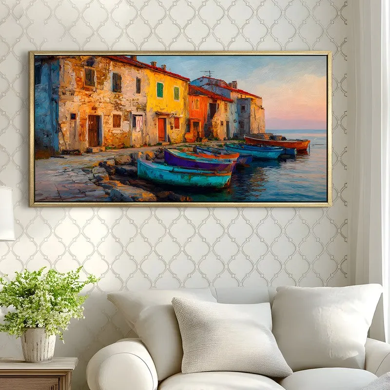 Coastal Silence Canvas Wall Painting With Frame media 4