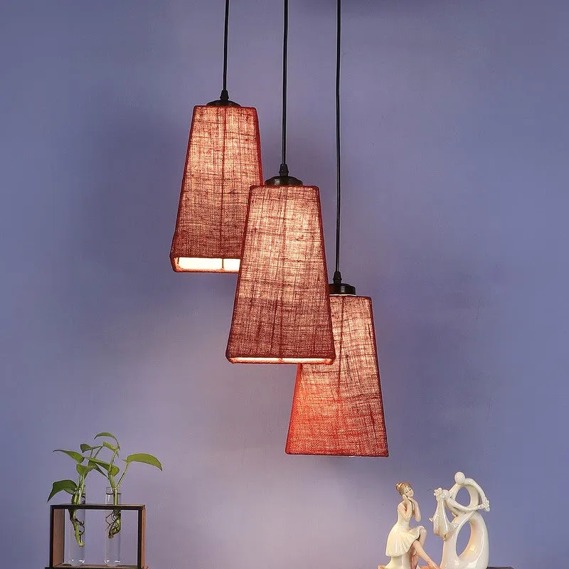 Shadowlux Triple Metal Ceiling Lamp - Maroon media 3