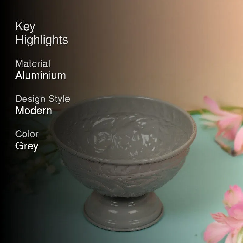 Glazora Aluminum Accent Bowl - Grey media 2