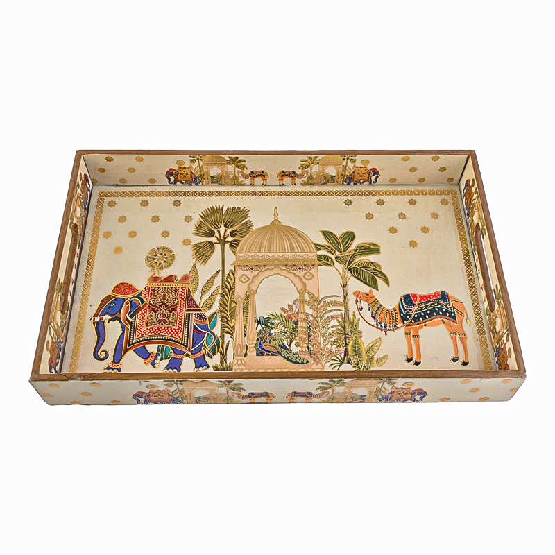 Rajvaha Wood Serving Tray media 6