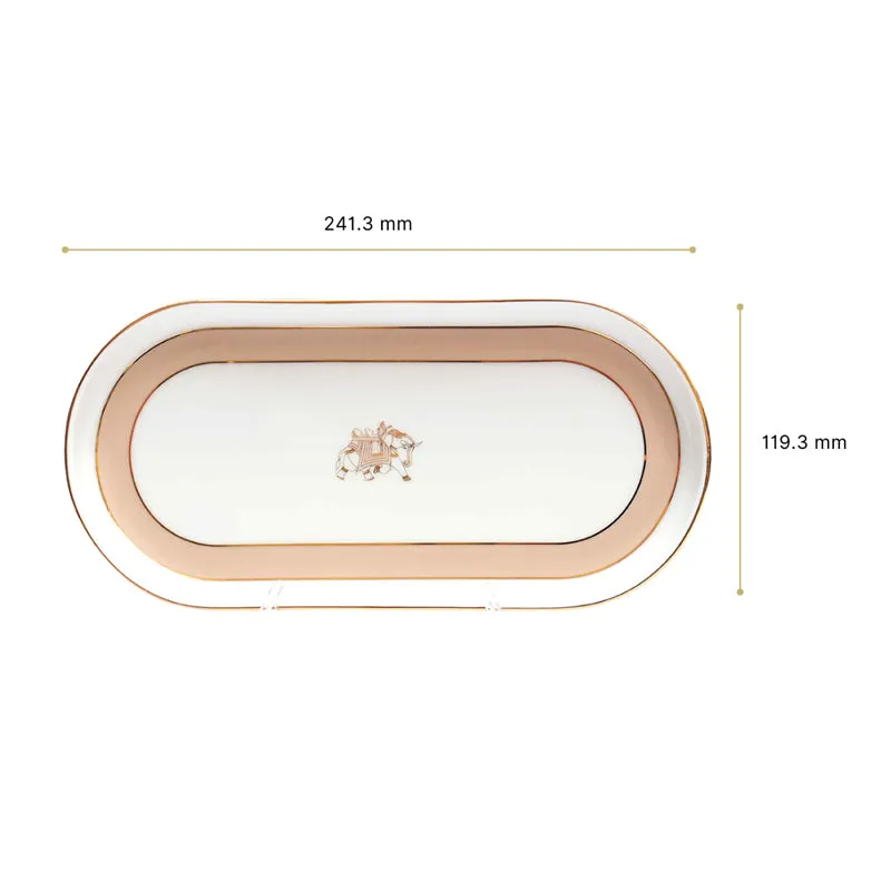 Gilded Legacy Oval Porcelain Platter - Peach media 6