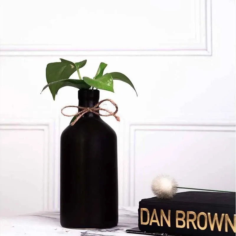 Japanese Bottle Vase - Black media 1