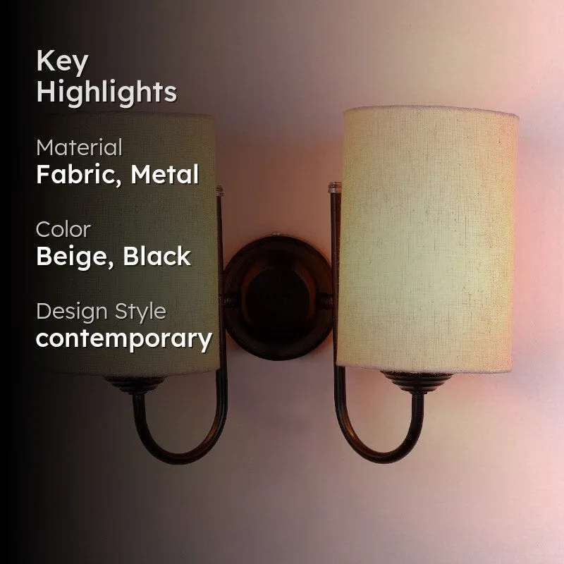 Carne Fabric & Metal Wall Lamp media 2
