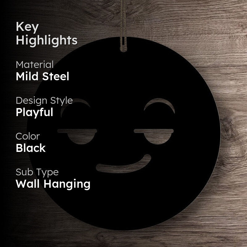 Hey! Emoji Mild Steel Wall Accent media 2