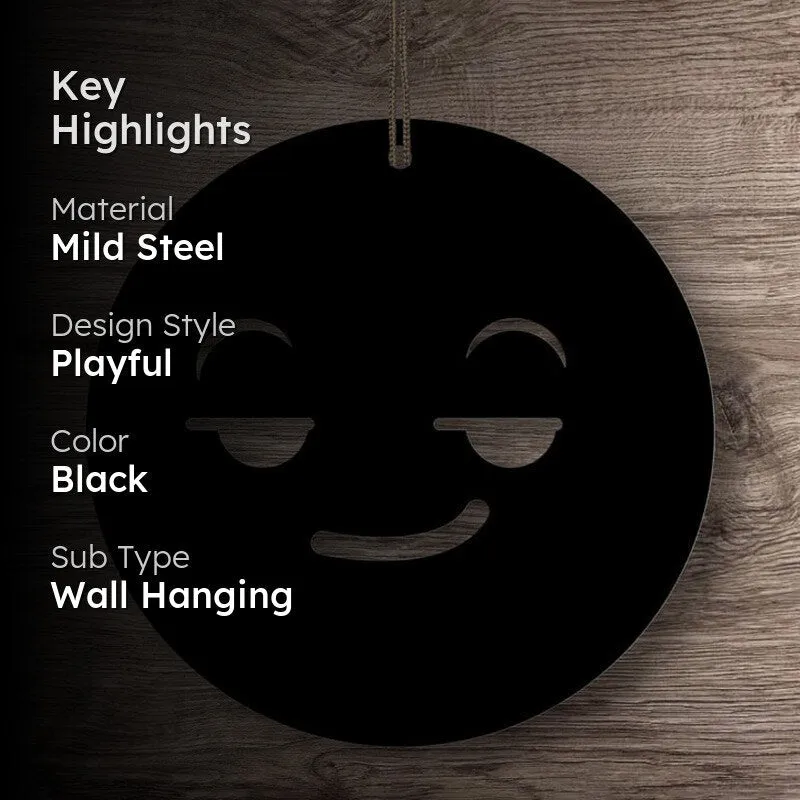 Hey! Emoji Mild Steel Wall Accent media 2