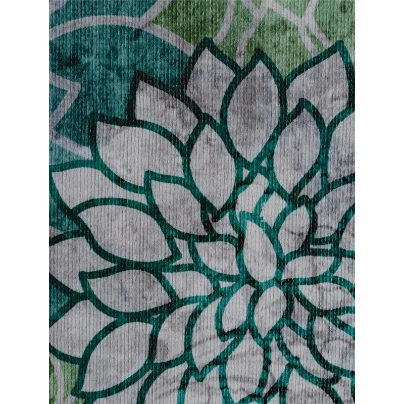 Enaya Floral Polyester Carpet - Turquoise media 6