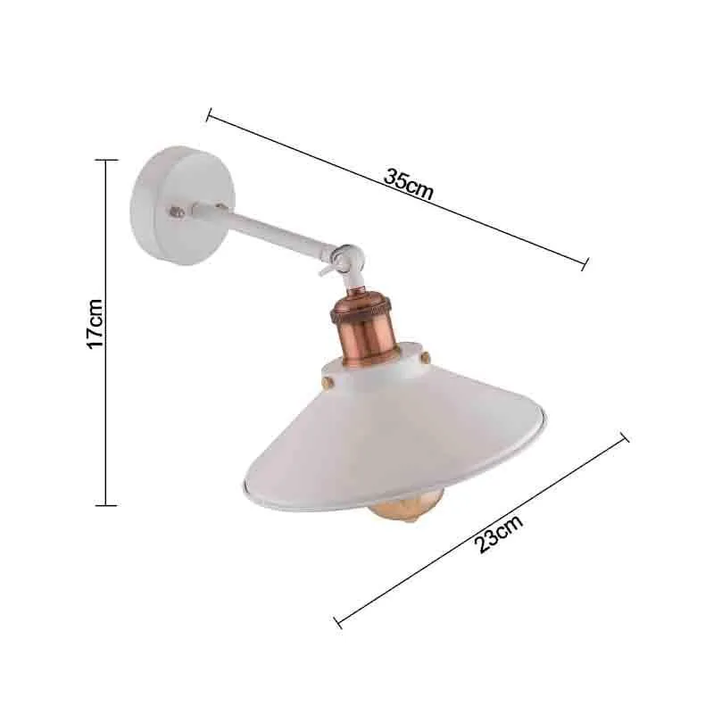 Indak Metal Wall Lamp - Copper, White media 5