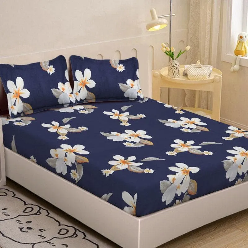 Frost Lily Printed Bedsheet - 150 GSM media 1