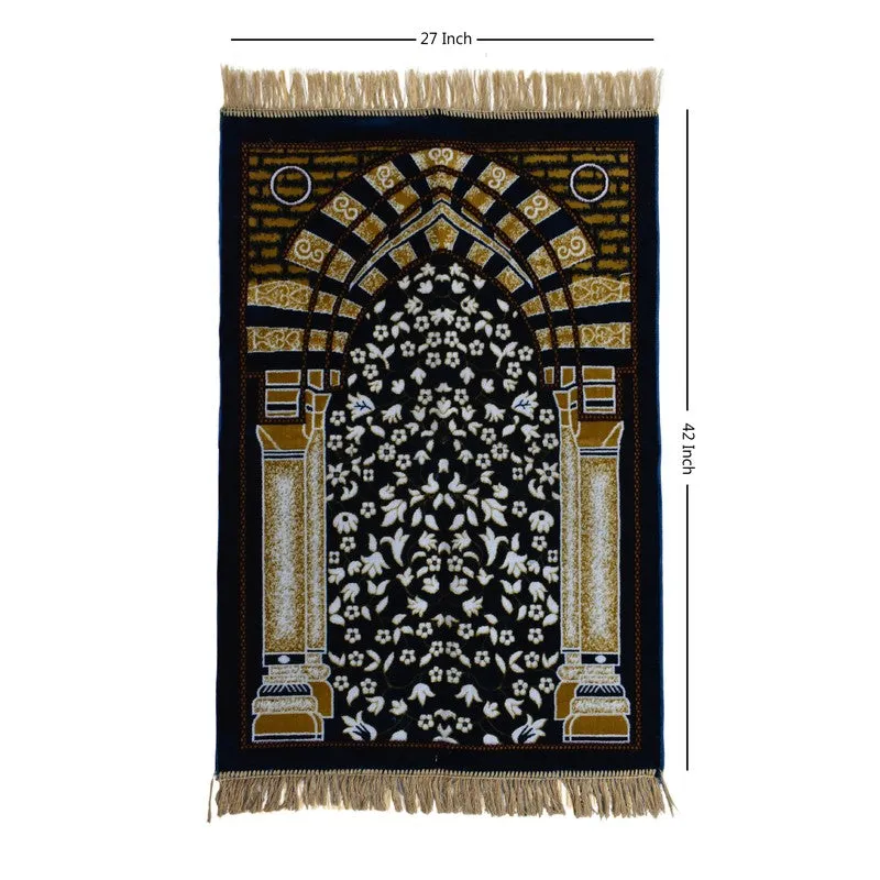Classic Noor Velvet Pyaer Mat - Blue,Yellow media 6