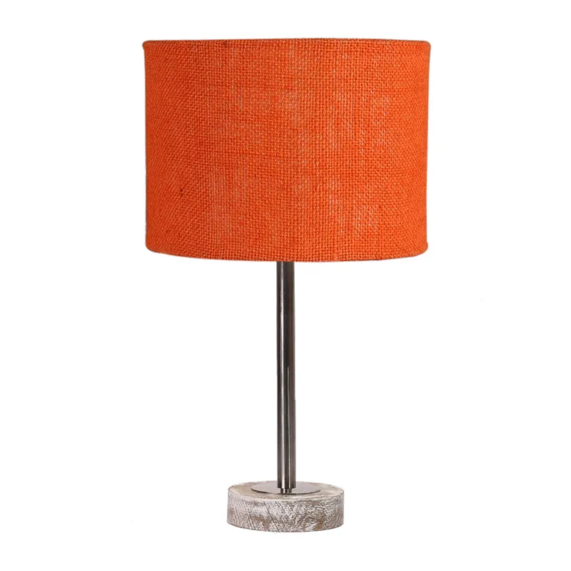 Sienna I Rodin Wooden Table Lamp - Orange,Silver,White media 4