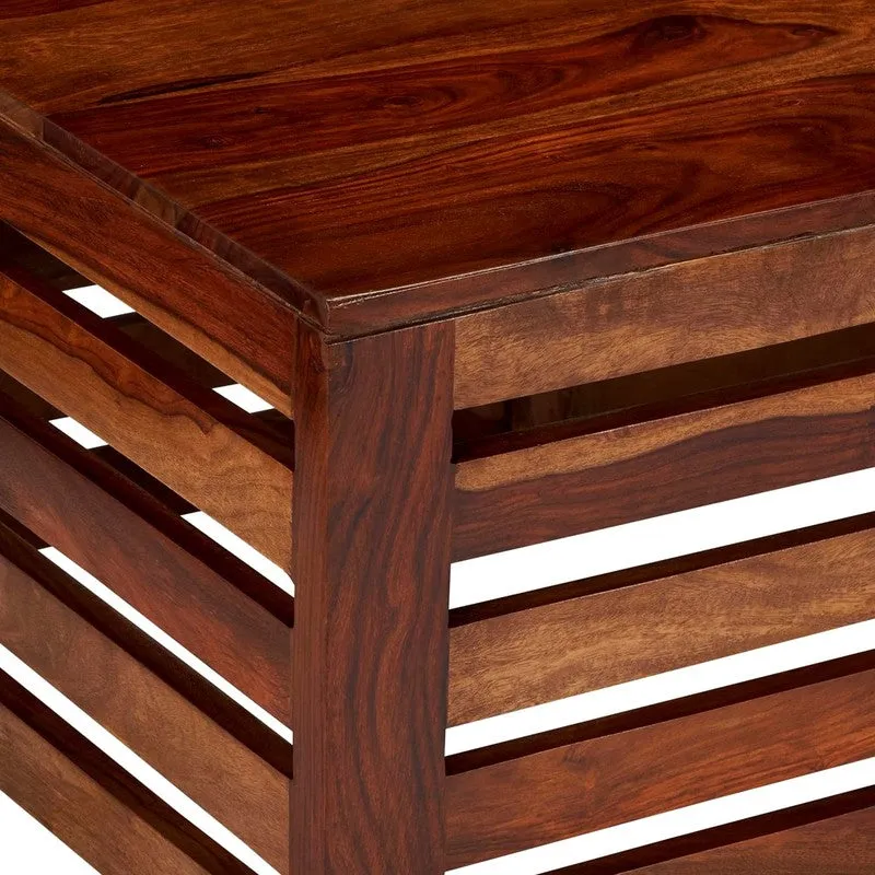 Cenrox Sheesham Wooden Center Table - Dark Brown media 7