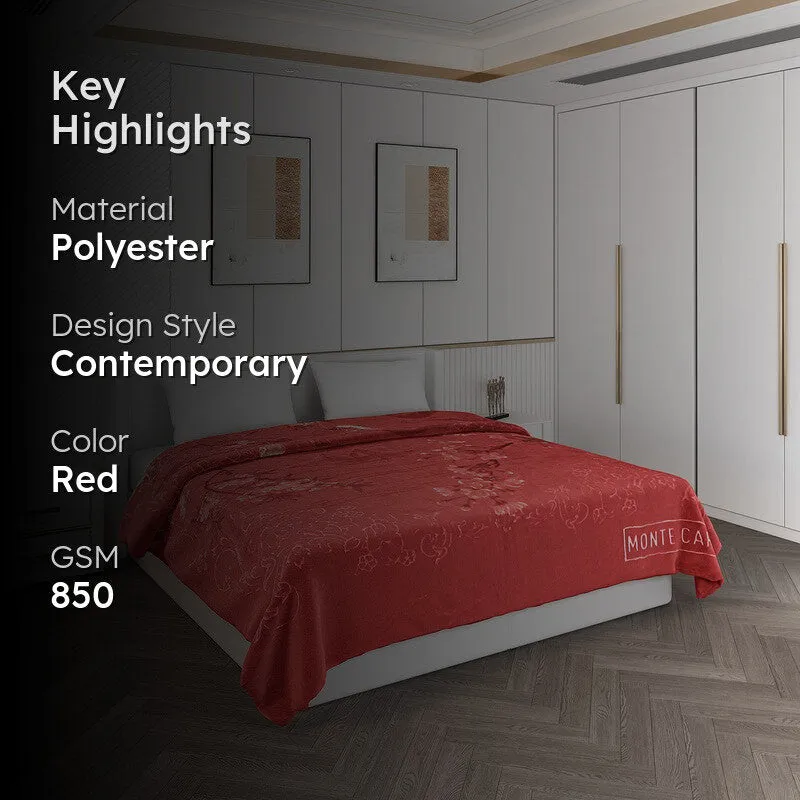 Monte Carlo Crimson Cascade Blanket (Red) - 850 GSM media 2