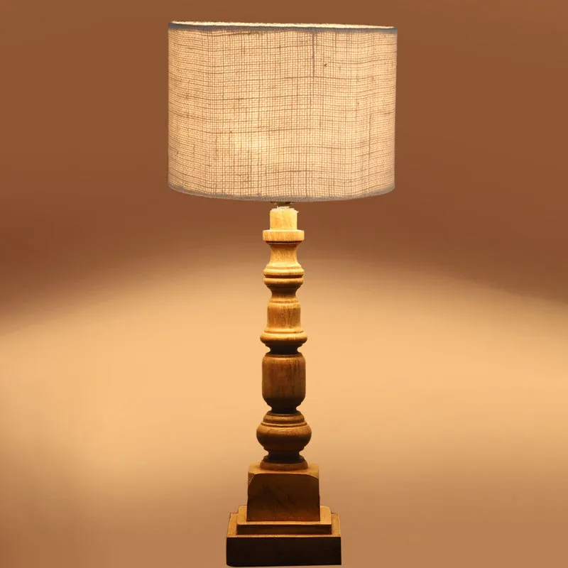 Sienna I Arbor Wooden Table Lamp - Beige,Brown media 5