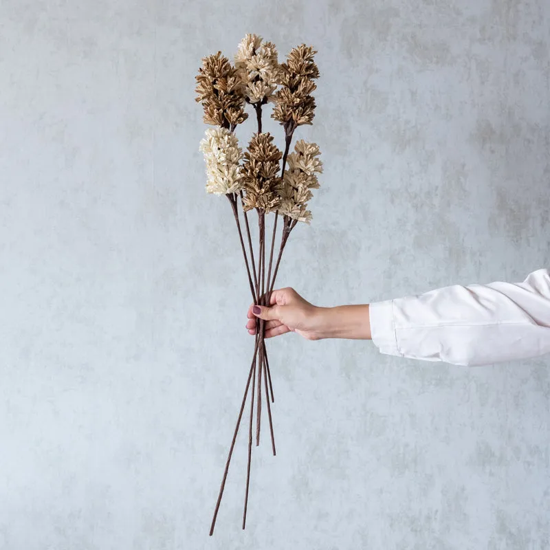 Eirette Handmade Artichoke Stick (Beige & Brown) - Set Of Six media 1