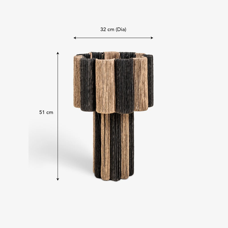 Orange Tree Kenji Mild Steel Table Lamp - Grey,Beige media 9