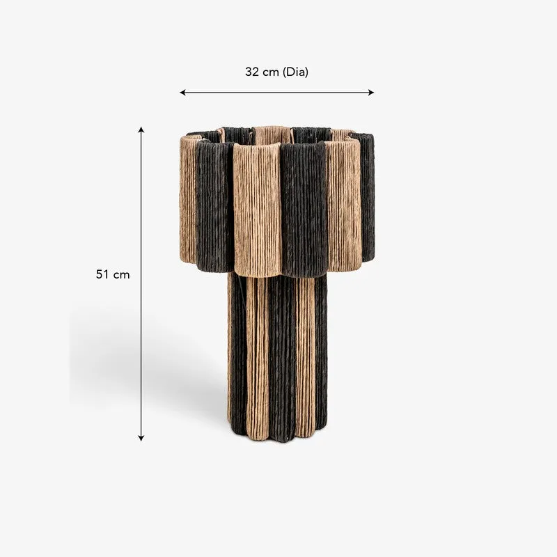 Orange Tree Kenji Mild Steel Table Lamp - Grey,Beige media 9