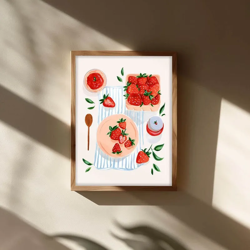 Berry Fusion Archival Canvas Wall Art - Brown media 3