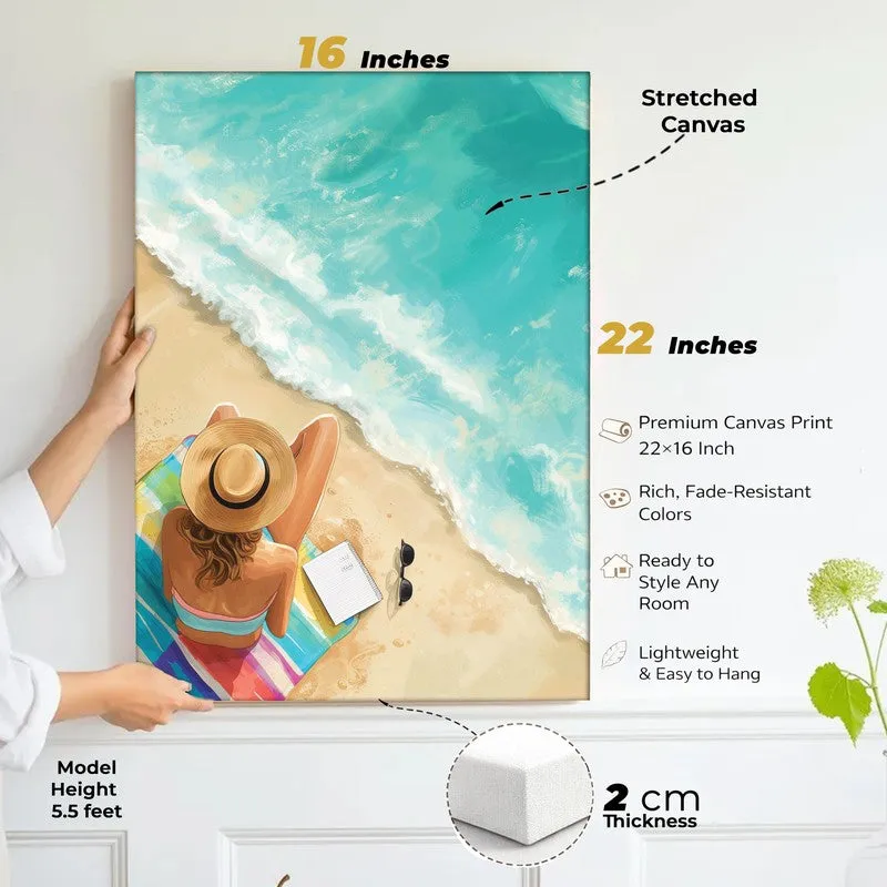 Coastal Heartbeats Canvas Wall Art - Set of Two media 4