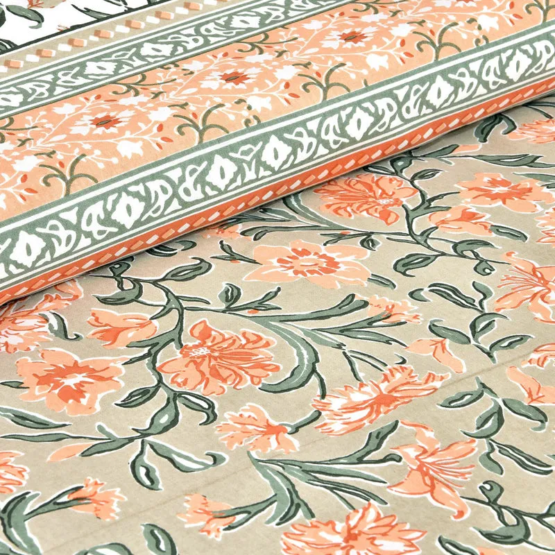 Flowerette Jaipuri Cotton Bedsheet - 144 TC media 5